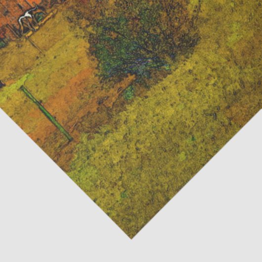 Boerderij - herfstwitpapier voor ontkoppeling van tissuepapier (Detail)