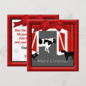 Boerderij Homestead Barn Animals kerstcadeautje Feestdagenkaart (Voorkant / Achterkant)