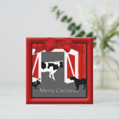 Boerderij Homestead Barn Animals kerstcadeautje Feestdagenkaart (Staand voorkant)