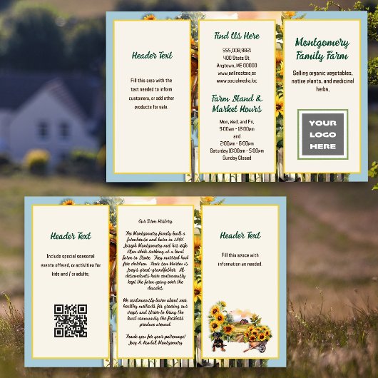 Boerderij Homestead Small Business Brochure Flyer
