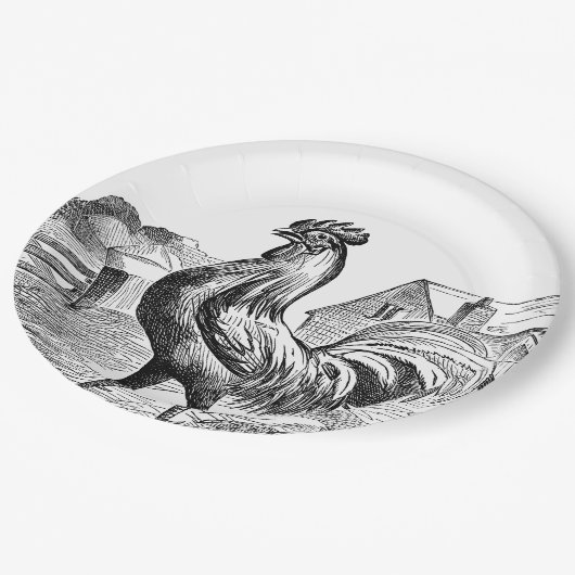 boerderij hongpartij papieren bordje (Gekanteld)