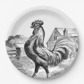 boerderij hongpartij papieren bordje (Voorkant)