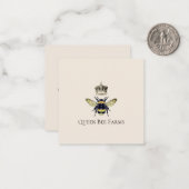 Boerderij honingproducten van koningin bijenbijen  notitiekaartje (Voorkant / Achterkant in situ)