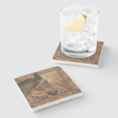 Boerderij Horse Framed Grasslands Stenen Onderzetter (Zijkant)