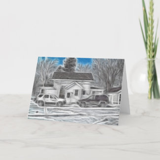 Boerderij House 3 Enhanced Oil Feestdagen Kaart