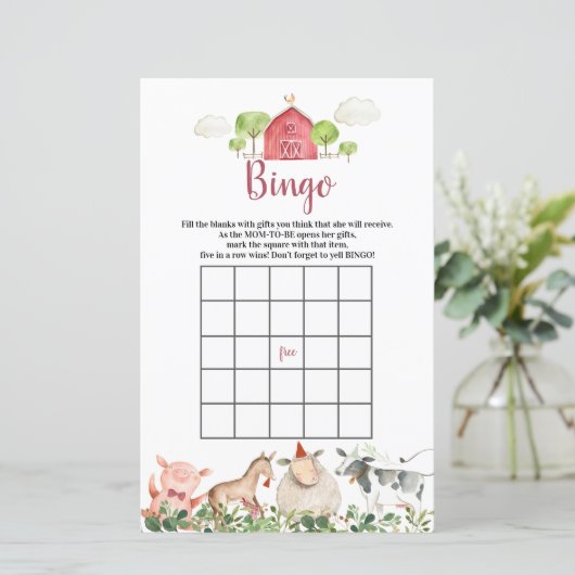 Boerderij House Animals Barnyard Bingo Games (Staand voorkant)