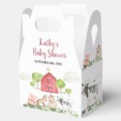 Boerderij House Animals Barnyard Birthday Baby sho Bedankdoosjes (Geopend)