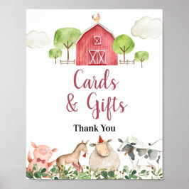 Boerderij House Animals Barnyard Cards & Gifts Poster