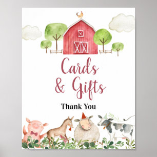 Boerderij House Animals Barnyard Cards & Gifts Poster