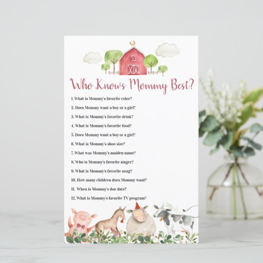 Boerderij House Animals Barnyard die mama het best (Staand voorkant)