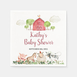 Boerderij House Animals Barnyard Greenery Servet