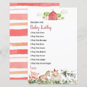 Boerderij House Animals Barnyard Prayers for Baby (Voorkant / Achterkant)