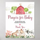 Boerderij House Animals Barnyard Prayers for Baby Poster (Voorkant)
