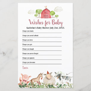 Boerderij House Animals Barnyard Wishes for Baby