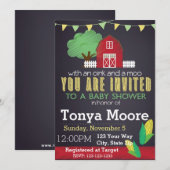 Boerderij House Baby shower Uitnodiging (Voorkant / Achterkant)