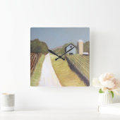 Boerderij House Clock Vierkante Klok (Huis)