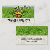 Boerderij House Logo | Gras | Tractor Visitekaartje (Voorkant / Achterkant)