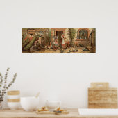 Boerderij House moeder en dochter Print (Keuken)