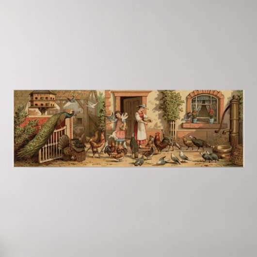 Boerderij House moeder en dochter Print (Voorkant)