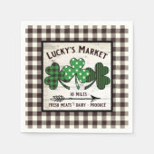 BOERDERIJ HOUSE ST PATRICK'S DAY SHAMROCK DECOUPAG SERVET (Voorkant)