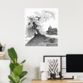 "Boerderij House" van Jeff Camden Poster (Thuiskantoor)