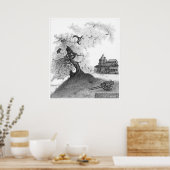 "Boerderij House" van Jeff Camden Poster (Keuken)