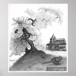 "Boerderij House" van Jeff Camden Poster
