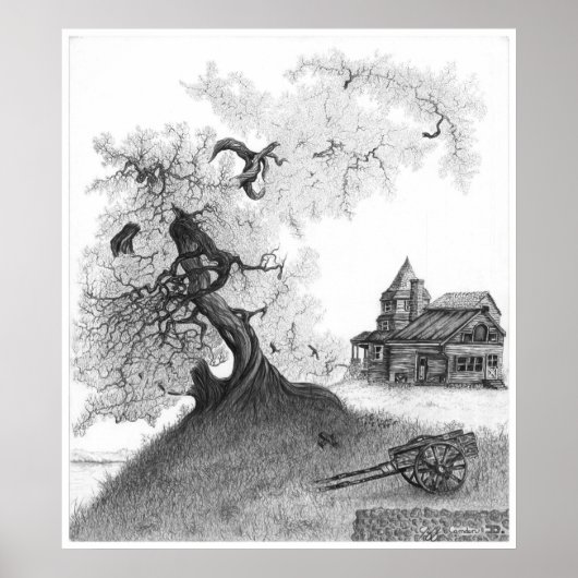 "Boerderij House" van Jeff Camden Poster (Voorkant)