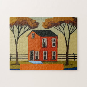 Boerderij House, voeg tekst toe, Legpuzzel