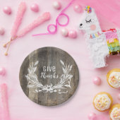 boerderij hout geven bedankt Thanksgiving feest Papieren Bordje (Feest)