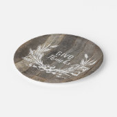 boerderij hout geven bedankt Thanksgiving feest Papieren Bordje (Gekanteld)