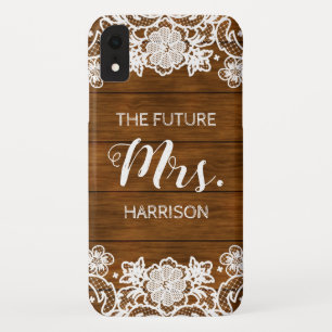 Boerderij Hout Kant Bruid Rustieke Verlovingsaanko Case-Mate iPhone Case