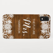 Boerderij Hout Kant Bruid Rustieke Verlovingsaanko Case-Mate iPhone Case (Achterkant (horizontaal))