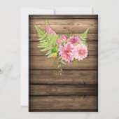 Boerderij Hout Roze Bloemen Koeien Schedel Hoorns  Kaart (Achterkant)