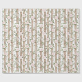 Boerderij Hout Roze Bloemen Land Verjaardag Cadeaupapier (Vlak)