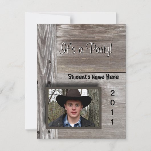 Boerderij houten open huis voor afstuderen kaart (Voorkant)