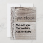 Boerderij houten open huis voor afstuderen kaart (Achterkant)
