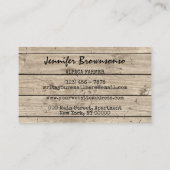 Boerderij Houten Rustieke Alpaca Visitekaartje (Achterkant)