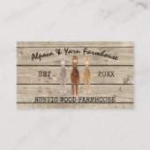 Boerderij Houten Rustieke Alpaca Visitekaartje (Voorkant)