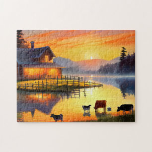 Boerderij Huis Bold en Mooie Legpuzzel Intern