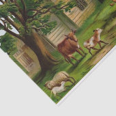 Boerderij, huis en tuin tissuepapier (Detail)