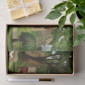 Boerderij, huis en tuin tissuepapier (Geschenk)