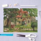 Boerderij, huis en tuin tissuepapier (Craft)