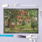 Boerderij, huis en tuin tissuepapier (Craft)