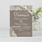 Boerderij Huis  Lace Country Wedding Kaart (Staand voorkant)