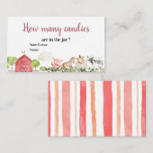 Boerderij huisdieren in de werf hoeveel Snoepjes Informatiekaartje (Voorkant / Achterkant)