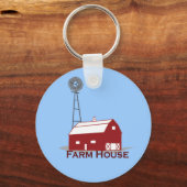 Boerderij-huiskamer groot sleutelhanger (Voorkant)