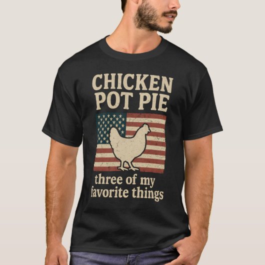 Boerderij Humor Kip Kip Pot Pastei Grafisch T-shirt (Voorkant)