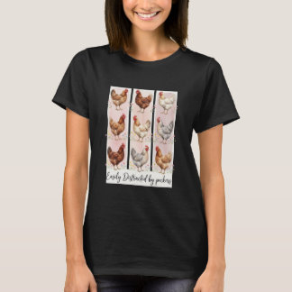 Boerderij Humor Spreuk Gemakkelijk Afleid Door Pik T-shirt