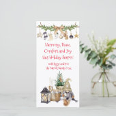 Boerderij Hygge, Vreugde, Vrede, Harmonie Kerstkaa Feestdagenkaart (Staand voorkant)